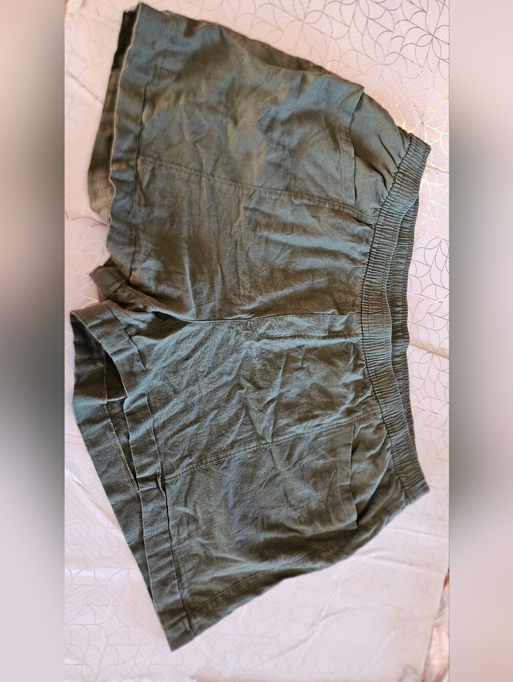 Old Navy Linen Blend High Rise Faux Cuff Shorts Plus Size 3X